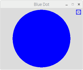 Screenshot of Blue Dot python app